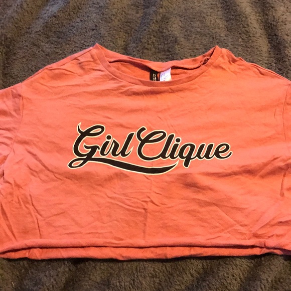 H&M Tops - “Girl clique” long sleeve crop top